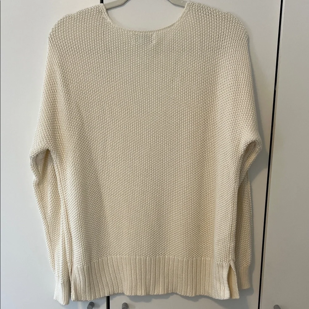 Lucky Brand Cream V-Neck Sweater - Picture 3 of 3